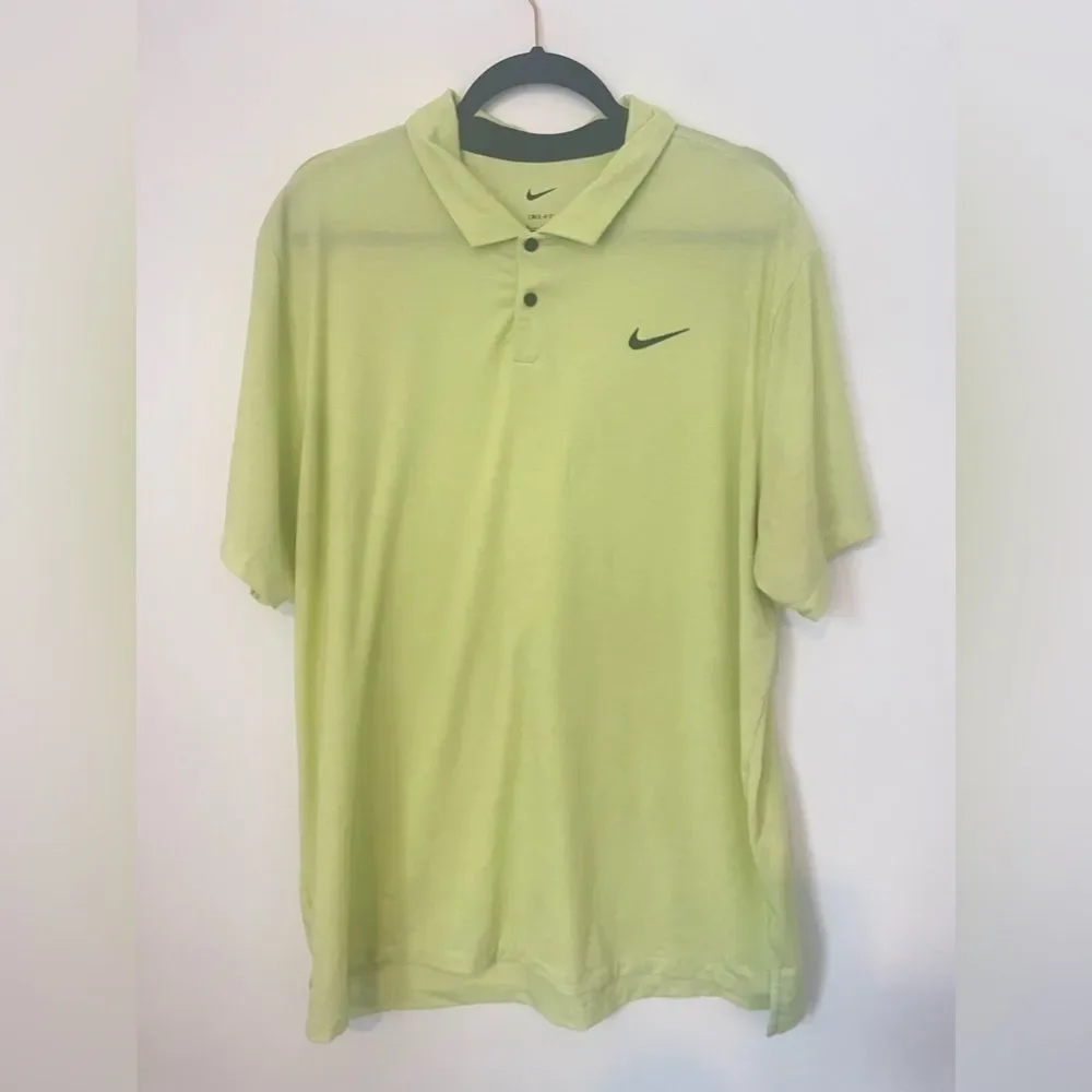 Nike Dri-FIT Tour Men's Golf Polo xlarge Light Lemon Twist/Black